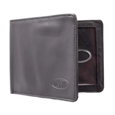 Imagen de Big Skinny Men&#039;s Super Leather Bi Fold Slim Wallet, Holds Up to 30 Cards, Black