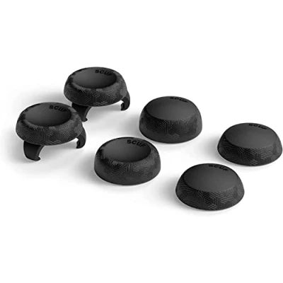 Imagen de SCUF Agarres Para Thumbsticks Paquete de 6 con 2 Bases Tactic Joystick Thumb Grips Xbox One y Series XS, PS4, PS5, Nintendo Switch Pro Controlador Negro
