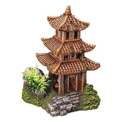 Imagen de Nobby asiático Templo Acuario Adornos, 10 x 9 14,5 cm