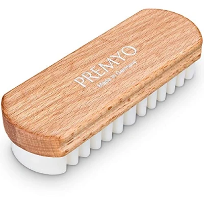 Imagen de PREMYO Cepillo para Gamuza Brinda un Cuidado Suave al Nobuck, Velour, Ante o Cuero de Grano Completo. Zapatos Ante. Crepe una Limpieza protegiendo Todos los cueros