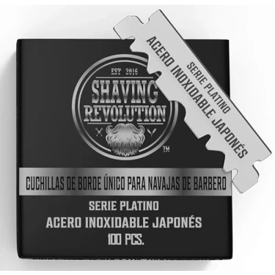 Imagen de Shaving Revolution Cuchilla De Afeitar Barbería x100 Unidades Barbero Cuchillas Acero Inoxidable Un Solo Filo Navaja Peluqueria