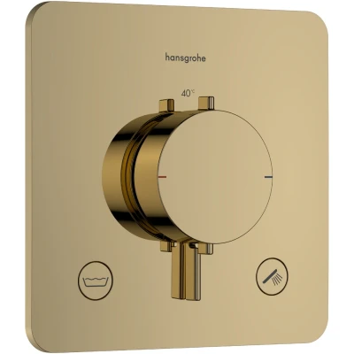 Imagen de hansgrohe Ecostat Comfort Q 33717990 termostato de ducha empotrable con combinación fusibles, grifo bloqueo seguridad (SafetyStop) a 40 C, para 2 consumidores, acabado