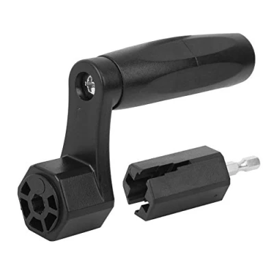Imagen de Enrollador de Cuerda Guitarra, 2 en 1 ABS Puente Pin Clavija Extractor Destornillador Broca Herramienta Mantenimiento Guitarra Multifuncional