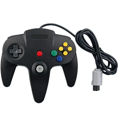 Imagen de OSTENT Wired Controller Gamepad Joystick Joypad para Nintendo 64 N64 Console Videojuegos Color Negro
