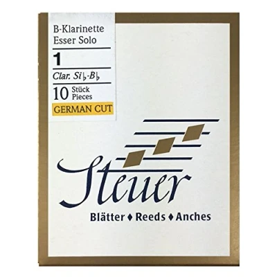 Imagen de Steuer Canas Clarinete en Sib Solo White Line, corte alemán, caja de 10, fuerza 1