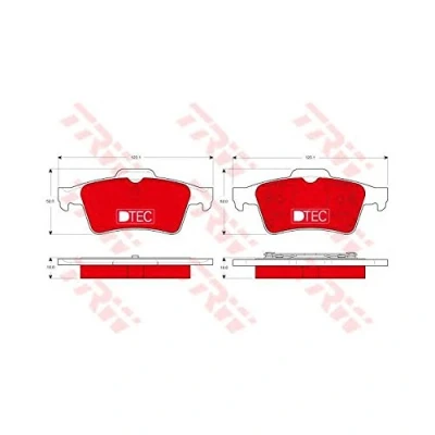 Imagen de TRW DTEC COTEC GDB1469DTE Juego de pastillas freno no preparado para indicador desgaste RENAULT: MEGANE 2, LAGUNA 2 Grandtour