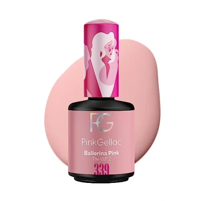 Imagen de Pink Gellac 339 Ballerina Color Rosa Esmalte de uñas en Gel Semi Permanente larga duración 15 ml Secado LED