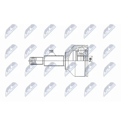 Imagen de NTY NPZ FR 053 Junta Homocinética Eje delantero, derecha, izquierda con circlip en la parte trasera FORD: Transit V363 Furgón norauto,