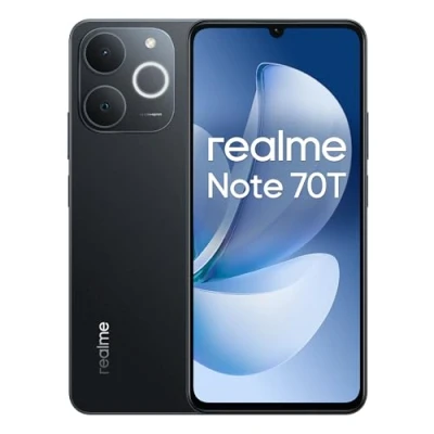 Imagen de realme Note 70T 4G Smartphone 4+128GB, 6.75 Pulgadas Pantalla, Negro, 90Hz Display, 6000mAh Batería, 32MP Cámara, Potente Procesador Octa Core, Protección ArmorShell, IP54
