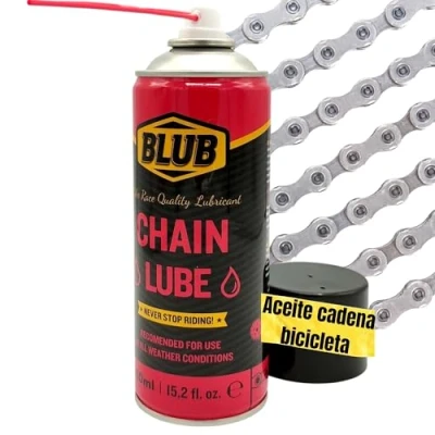 Imagen de BLUB Chain Lube 450ml lubricante Cadena Bicicleta Spray Grasa Aceite de Teflon teflonada MTB