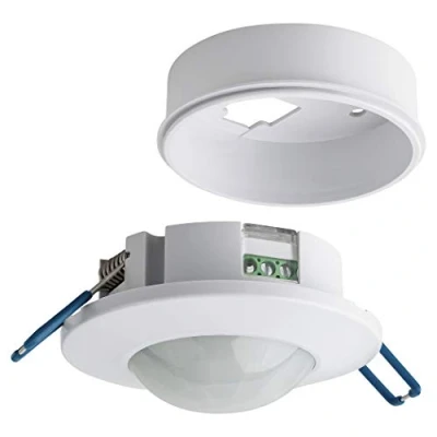 Imagen de SEBSON Detector de Movimiento Interior, Montaje Superficie y Empotrado en Techo, programable, Sensor Infrarrojos, 8m / 360, LED Adecuado