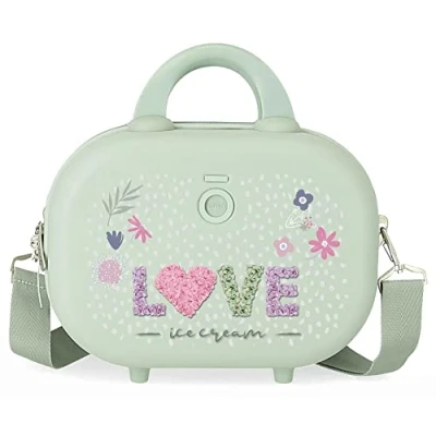 Imagen de Enso Love Ice Cream Neceser Adaptable con Bandolera Verde 29x21x15 cms Rígido ABS 9,14L 0,8 kgs