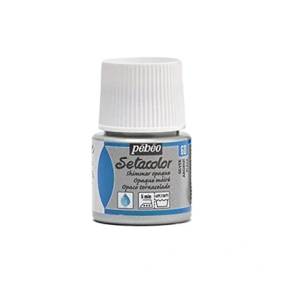 Imagen de PEBEO 0 Pintura Especial para Tejidos, Plata Iridiscente, 45 ml,