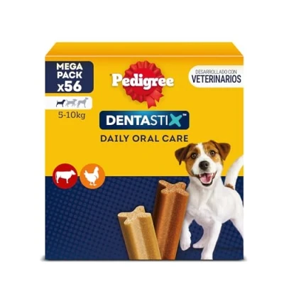 Imagen de Pedigree Dentastix Snack Dental para la Higiene Oral de Perros Pequeños (1 Pack 56ud), 0.88 kg.