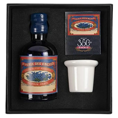 Imagen de Jacques 27915T Herbin Botella de tinta especial para 350 años (100 ml), color azul
