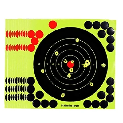 Imagen de 10pcs prismas de lámina Disparo Papel Adhesivo reactivo la Salpicadura Objetivos engomadas Rifle Target 8 Pulgadas