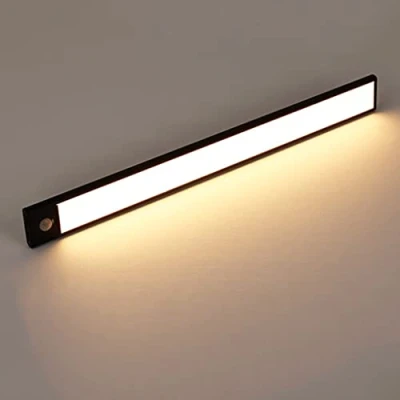 Imagen de ZCGX Debajo de la Luz del Gabinete, USB Recargable Luces Regulables Inalámbricas, Sensor Movimiento Imán LED para Armario, Cocina, Escaleras