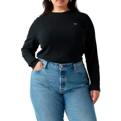 Imagen de Levi&#039;s Plus Essential TEE Camiseta de manga larga, Mujer, Talla: 60/62, Anthracite night