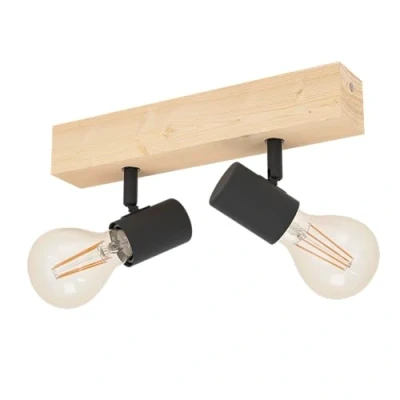 Imagen de EGLO Lámpara de techo Townshend 3 madera, 2 luces