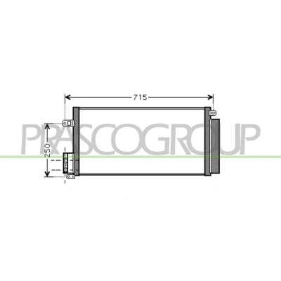 Imagen de PRASCO FT137C001 Condensador 11,9 8,9 627 R 134 a OPEL: Corsa D Hatchback, FIAT: Grande Punto III Hatchback