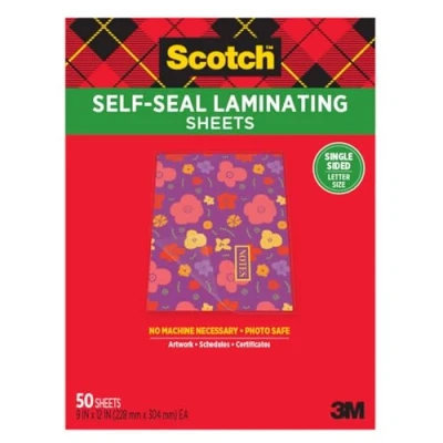 Imagen de Scotch LS854SS 50 Letter/Legal 50pieza(s) Película de laminación (Letter/Legal, Transparente, 27,9 cm, 21,6 228,6 mm, 304,8 mm)