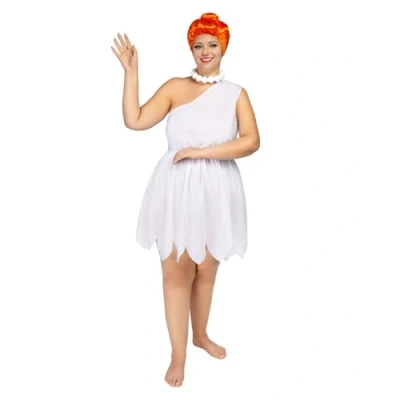 Imagen de Funidelia Disfraz de Vilma Picapiedra Los mujer The Flintstones, Cavernícolas para adultos y divertidos accesorios Fiestas, Carnaval Halloween Talla XXL Blanco
