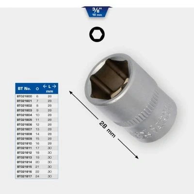 Imagen de BRILLIANT TOOLS BT021801 Llave de vaso hexagonal 3/8&quot;, 7 mm [Powered by KS TOOLS]