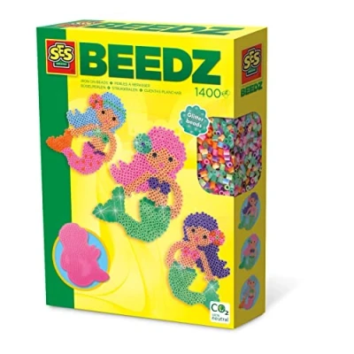 Imagen de SES Creative Beedz Juego de Cuentas para Planchar con diseño Sirena, Multicolor, S (06212)