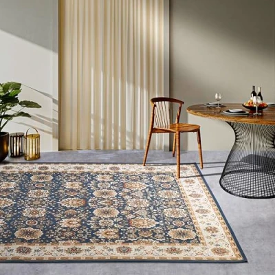Imagen de Villeroy &amp; Boch Nicolas Alfombra Oriental para Interior y Exterior, Tejido Plano Oriental, diseño clásico, Certificado Öko Tex Resistente a la Intemperie los Rayos UV, balcón, terraza,