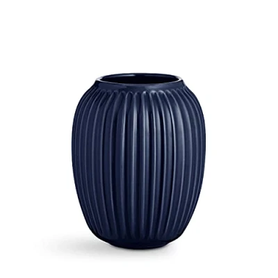 Imagen de Jarrón Kähler h21 cm Hammershøi diseño danés para Flores Hecho a Mano, Azul