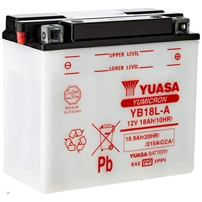 Imagen de YUASA BATERIA YB18L A abierto sin ácido