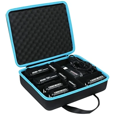 Imagen de Khanka Duro batería Almacén Caja Soporte,Estuche Bolsa para y Cargador Makita 12V 18V 40V 2.0/2.5/3.0/4.0/5.0/6.0 Ah.(Vacío Estuche)
