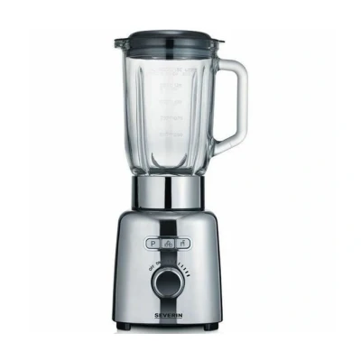 Imagen de SEVERIN SM 3710 Batidora de vaso con recipiente cristal, 1.000 W aproximadamente, 1,5 L, color acero inoxidable y negro