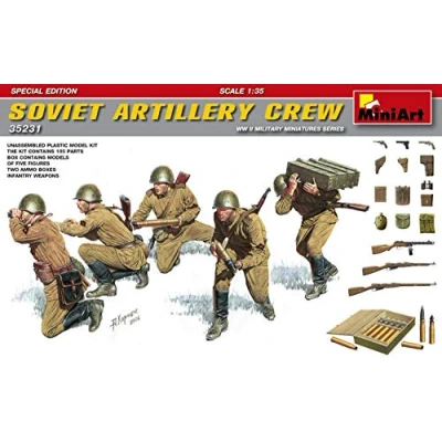 Imagen de MiniArt Artillería Soviet Artillery Crew Special Edition Figura Decorativa, Multicolor (35231)