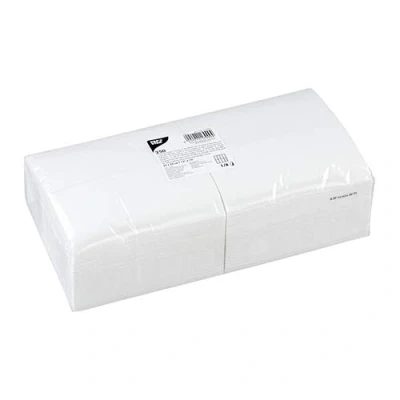 Imagen de PAPSTAR 250 servilletas, 2 capas, pliegue 1/8, 33 cm x cm, color blanco, recibirás 4 paquetes de unidades (total 1000 unidades)