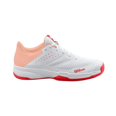 Imagen de Wilson Kaos Stroke 2.0, Tennis Shoe Mujer, White/Peach Parfait/Infrared, 40 EU