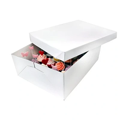 Imagen de PME CBO908 Extra Profundo Caja para 24 Cupcakes, Cartón, Blanco, 43 x 31 14 cm