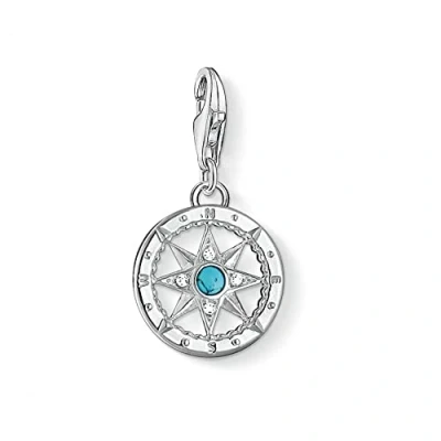 Imagen de Thomas Sabo charm Club Colgante para mujer en forma de brújula viaje, plata ley 925, 1228 405 17