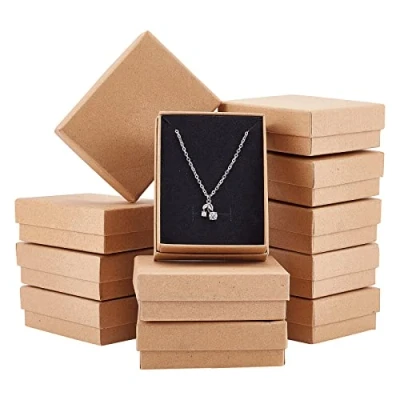 Imagen de NBEADS Juego de Joyería Cartón, 12 Piezas, para Anillo, Collar, Rectangular, 9 X 7 3 Cm