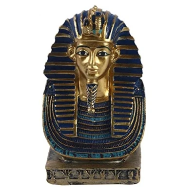 Imagen de Luxylei Estatua de faraón Egipcio Rey Tutankamón estatuilla Resina estatuillas Busto Egipto decoración del hogar