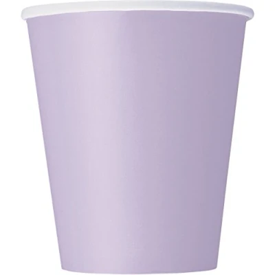 Imagen de Unique Party Paquete de 14 vasos papel, Color lavanda, 266 ml (31416)