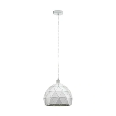 Imagen de Eglo ROCCAFORTE Iluminación de suspensión Montaje flexible Blanco E27, suspensión, flexible, Blanco, Acero, II, 1 bombilla, s