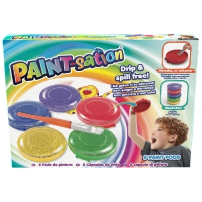 Imagen de GOLIATH, Paint Sation Juego de 5 pods para colorear sin ensuciar, lavable, larga duración y resistente, incluye pincel, niños a partir 3 años