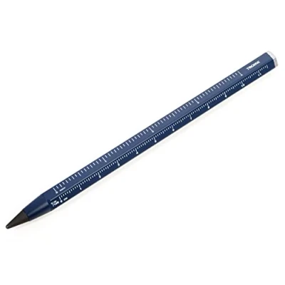 Imagen de Troika Lápiz multitarea con punta de aluminio y metal, color azul, intercambiable, regla en centímetros/pulgadas, 147 x 10 mm, PEN20/DB
