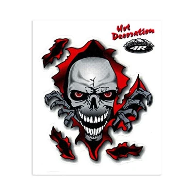 Imagen de 4R Quattroerre.it 32102 Adhesivo Stickers Calavera Cuadrada, 10 x 12 cm