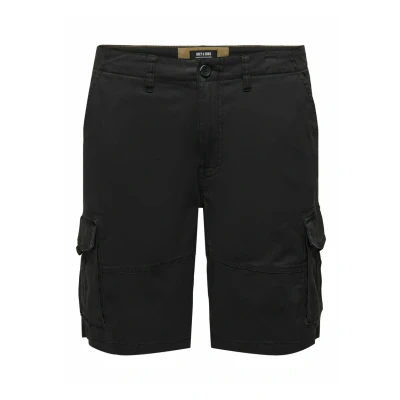 Imagen de Only &amp; Sons Normal Geschnitten Shorts, Hombre, Talla: Small, Black