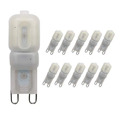 Imagen de Mengjay LED G9 blanco frío 6000 K, 2,5 W, 220 lm, repuesto para halógeno de 20 ángulo haz 360, CA 200 240 V, 10 unidades