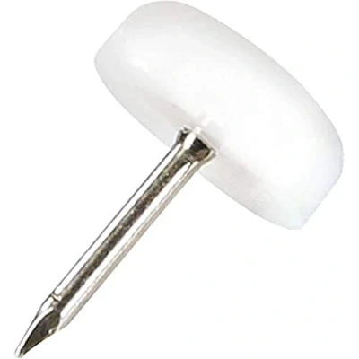 Imagen de Adsamm® / 32 x Deslizante de plástico con clavo Ø 15 mm blanco redondas Patas muebles la máxima calidad