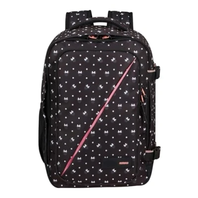 Imagen de American Tourister Take2Cabin Disney Bolsa de cabina Ryanair 25 x 20 40 cm, 24 L, 0.50 kg, equipaje mano, mochila avión S para subsuelo, Multicolore (Minnie Urban Dots)