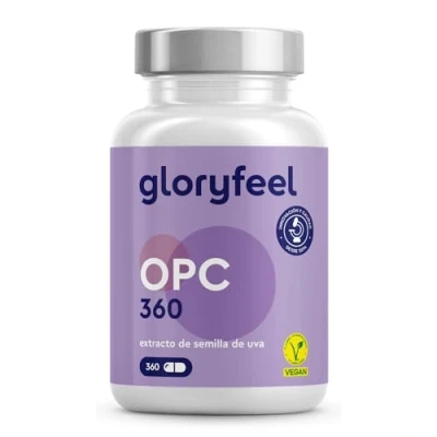 Imagen de OPC 360 Cápsulas 1052mg Extracto de Semilla Uva + Vitamina C Refuerza el Sistema Inmunológico y tu Energía puro uvas francesas originales Probado en laboratorio sin aditivos